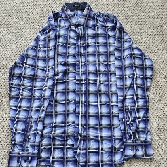 Bugatchi Button Up Collared Shirt - Picture 1 of 4